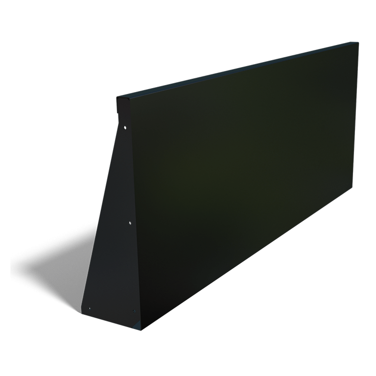 Prosta ściana oporowa ze stali malowanej proszkowo 150 cm (wysokość 60 cm)