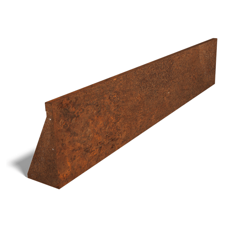 Prosta ściana oporowa ze stali corten 200 cm (wysokość 40 cm)