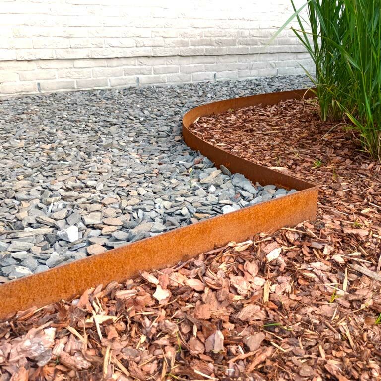 Proste obrzeże ze stali corten 15 cm (długość 150 cm)