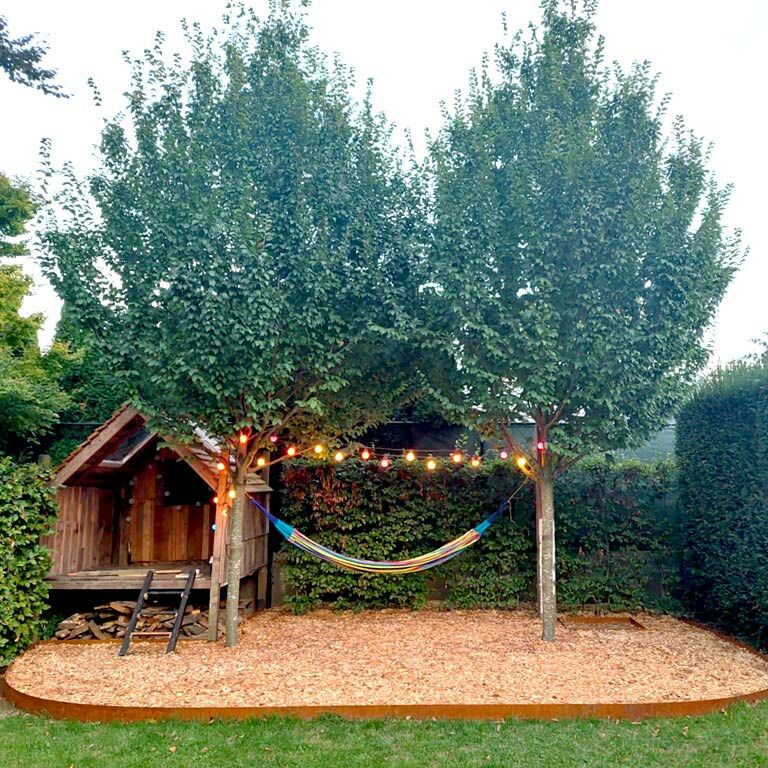 Proste obrzeże ze stali corten 25 cm (długość 240 cm)