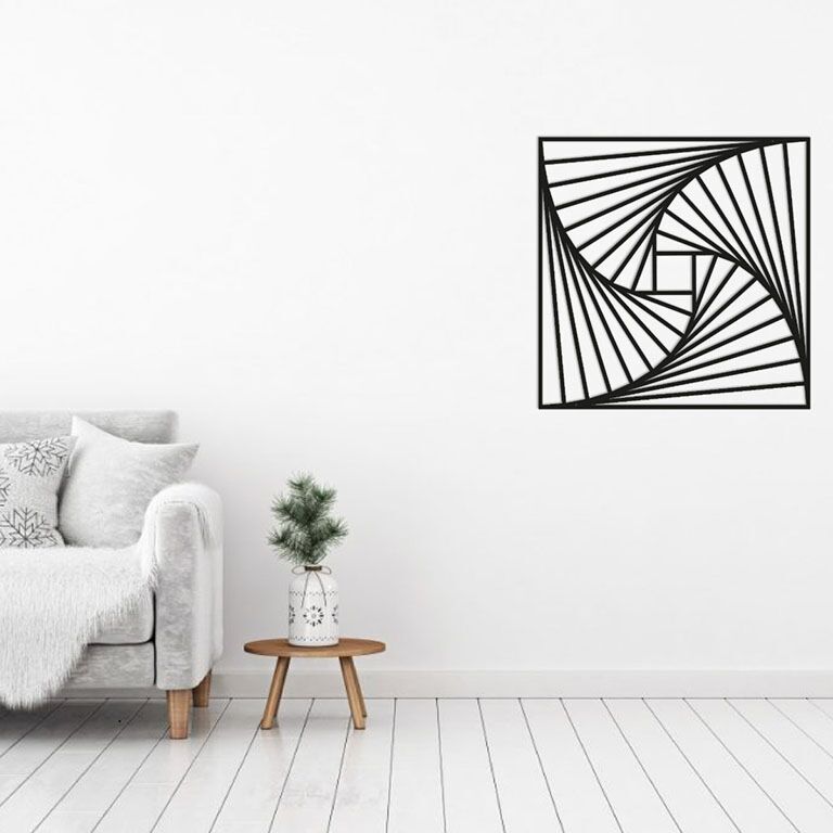 Kształty geometryczne Metalowa dekoracja ścienna 3.0
