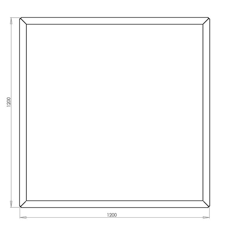 Donica ze stali corten Miami 120 x 120 cm