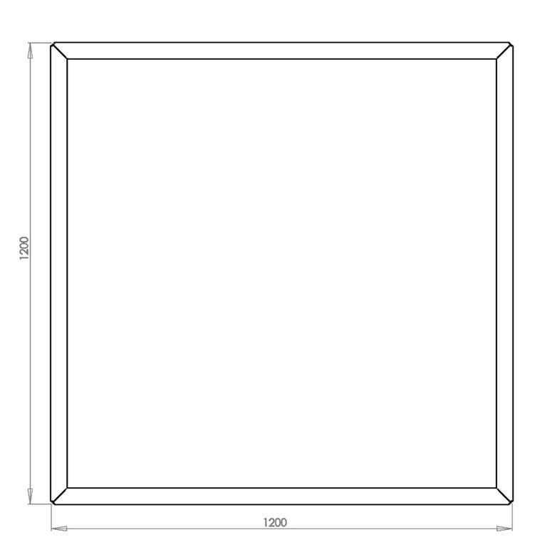 Donica stal malowana proszkowo Miami 120 x 120 cm