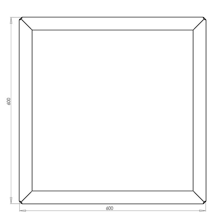 Donica ze stali corten Miami 60 x 60 cm