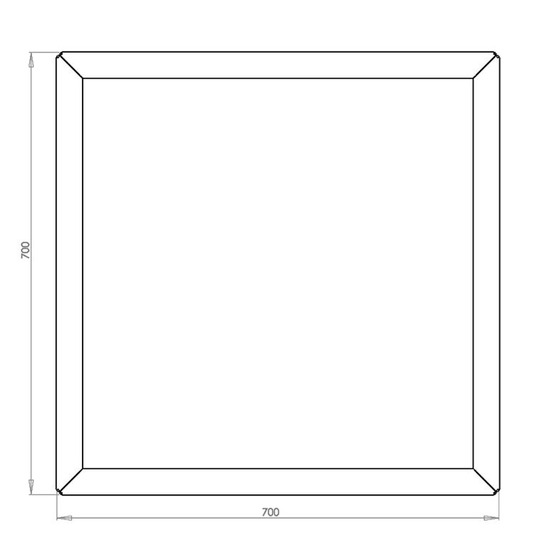 Donica stal malowana proszkowo Miami 70 x 70 cm
