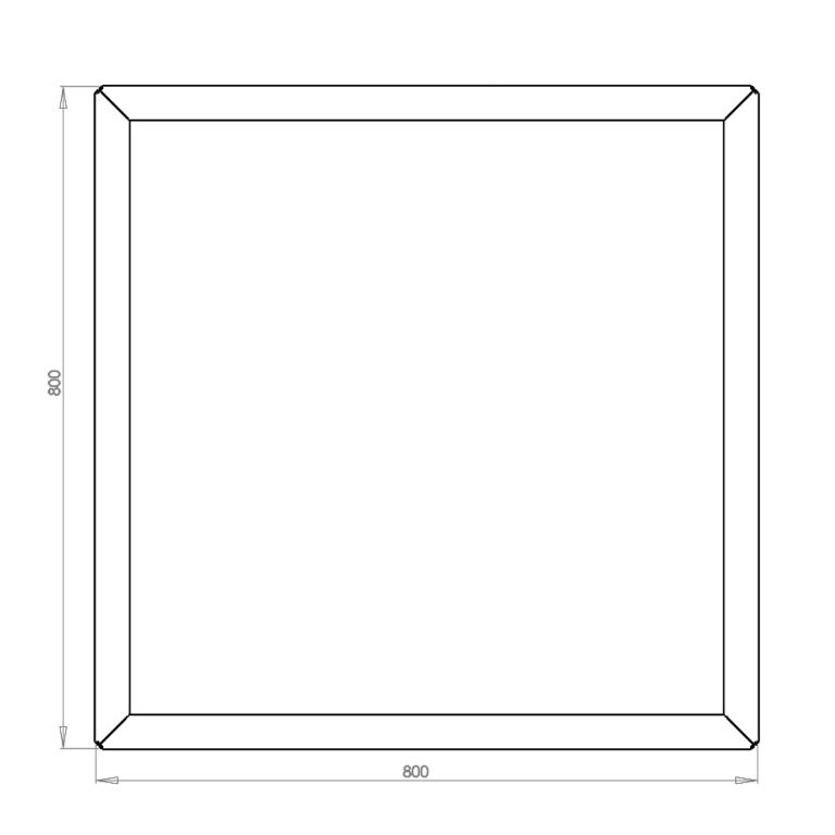 Donica stal malowana proszkowo Miami 80 x 80 cm