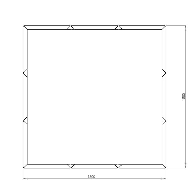Donica stal malowana proszkowo Miami xxl 150 x 150 cm