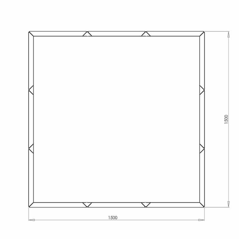 Donica ze stali corten Miami xxl 150 x 150 cm