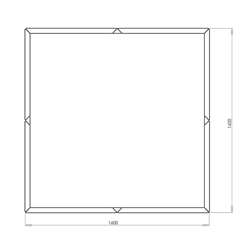 Donica stal malowana proszkowo Miami xxl 160 x 160 cm