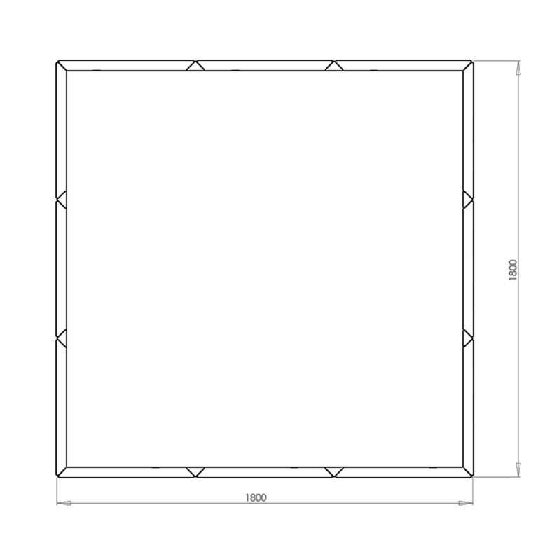 Donica stal malowana proszkowo Miami xxl 180 x 180 cm