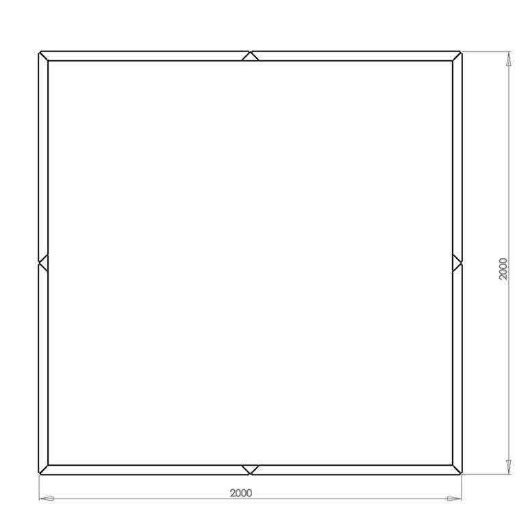 donica Stal malowana proszkowo Miami xxl 200 x 200 cm