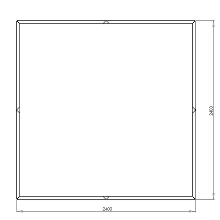 donica Stal malowana proszkowo Miami xxl 240 x 240 cm