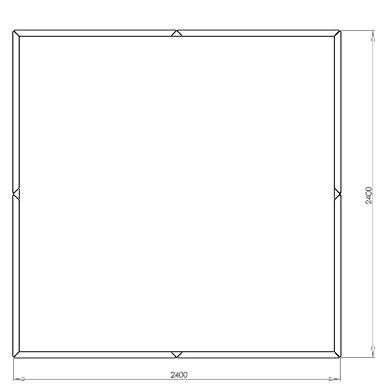 Donica ze stali corten Miami xxl 240 x 240 cm