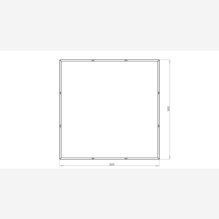 Donica ze stali corten Miami xxl 300 x 300 cm