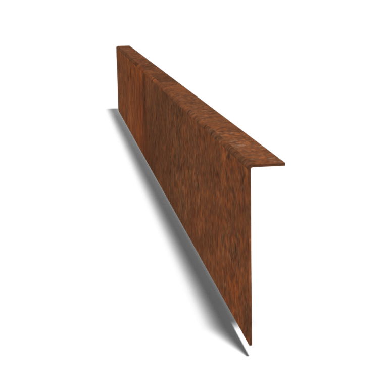 Odgięte obrzeże ze stali corten 12 cm (długość 150 cm)