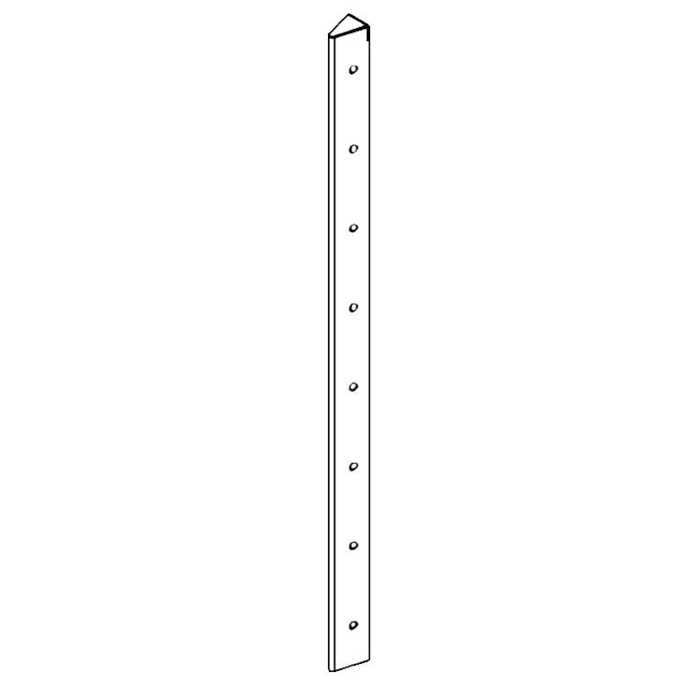 Element narożny stal malowana proszkowo 30° 80 cm