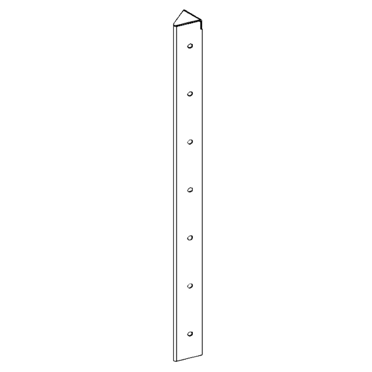 Element narożny stal malowana proszkowo 45° 70 cm