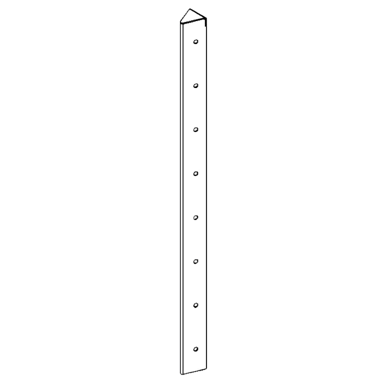 Element narożny stal malowana proszkowo 45° 80 cm