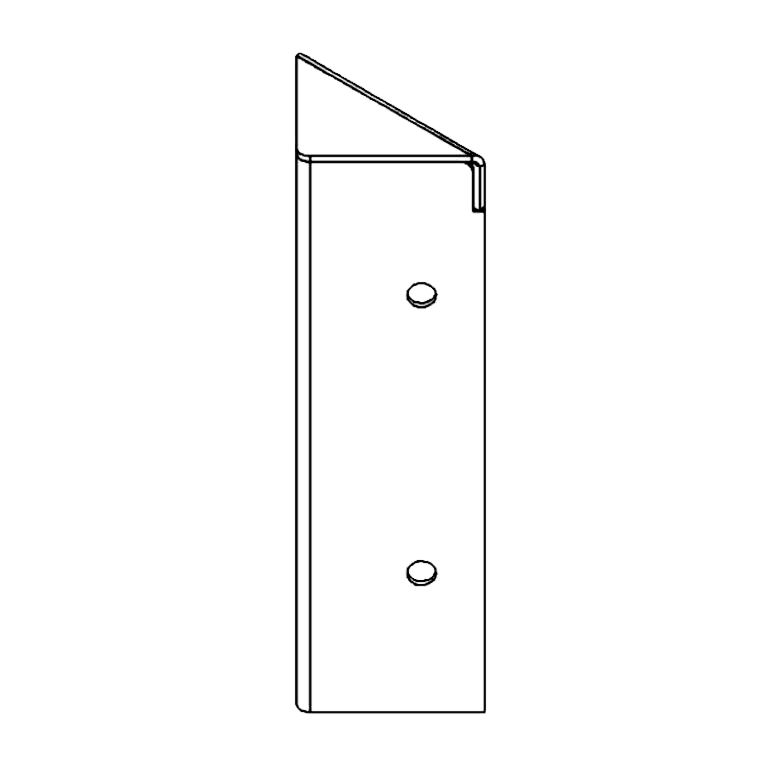 Element narożny stal kortenowska 90° 20 cm