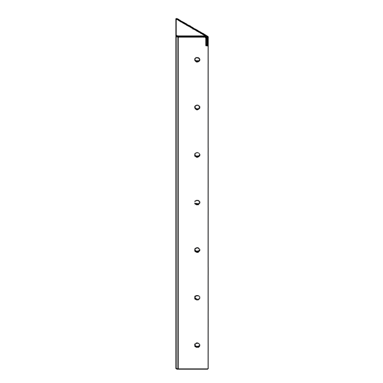 Element narożny stal malowana proszkowo 90° 70 cm