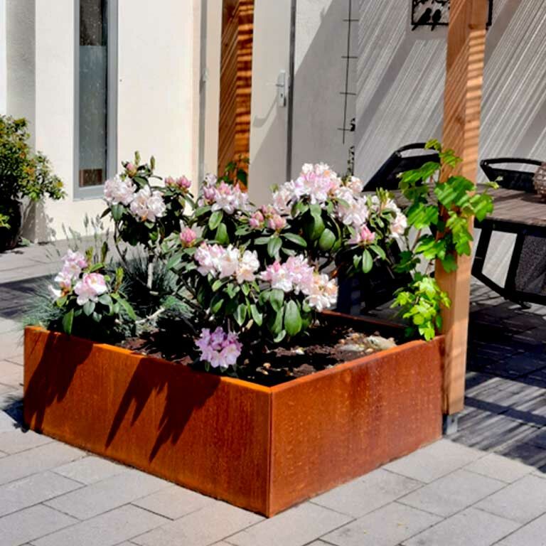 Donica ze stali corten Texas 100 x 120 cm