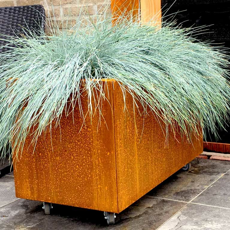 Donica ze stali corten Texas 40 x 80 cm