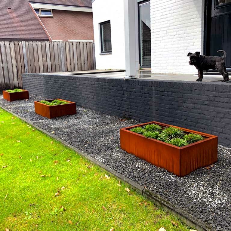 Donica ze stali corten Texas 60 x 100 cm