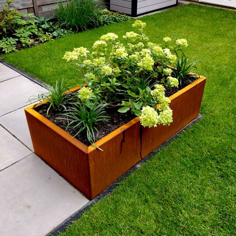 Donica ze stali corten Texas 60 x 120 cm