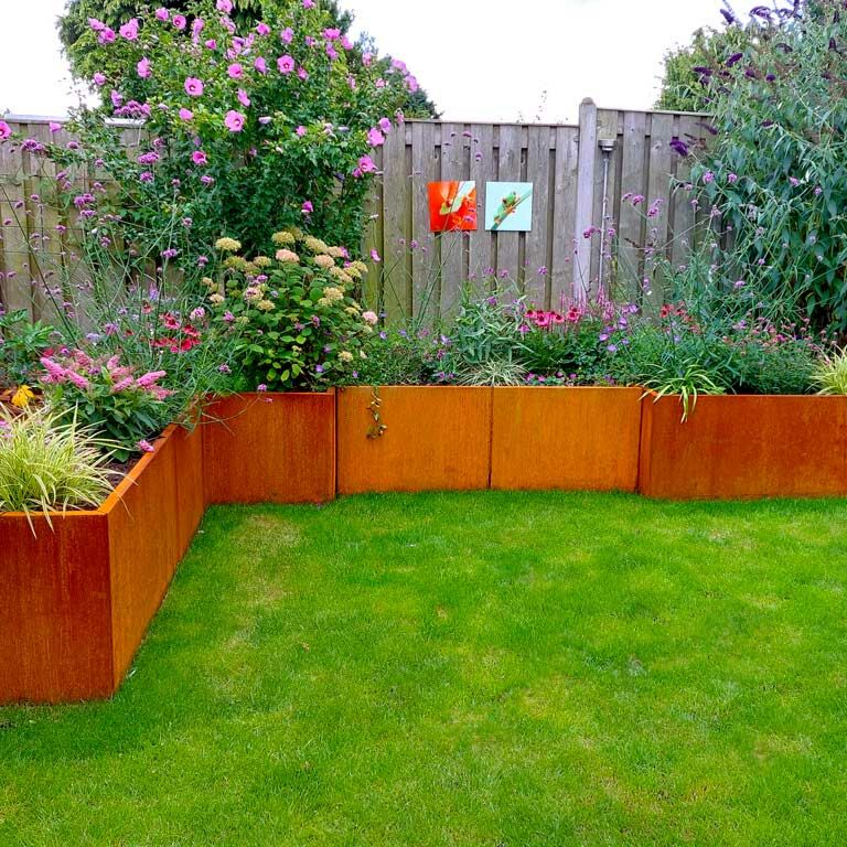 Donica ze stali corten Texas xxl 160 x 100 cm