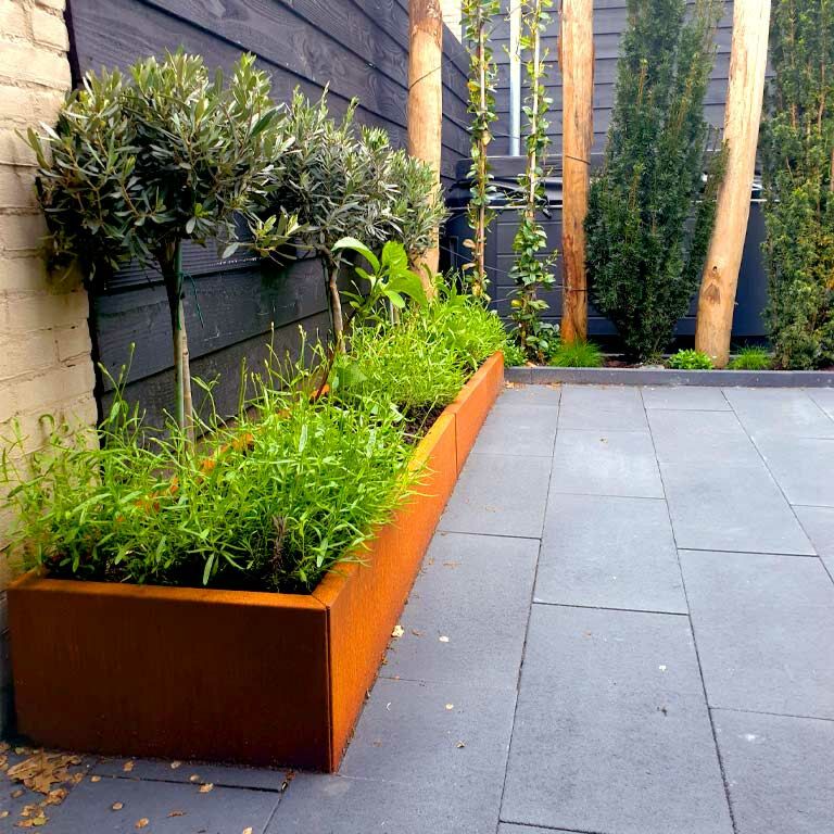 Donica ze stali corten Texas xxl 200 x 100 cm