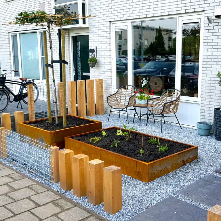 Donica ze stali corten Texas xxl 200 x 120 cm