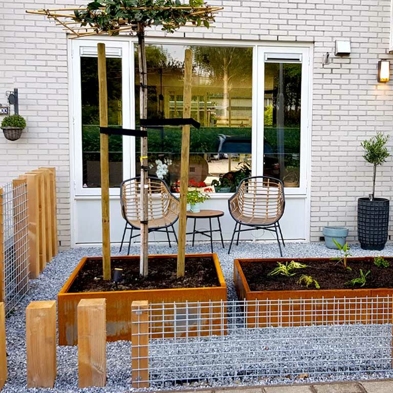 Donica ze stali corten Texas xxl 160 x 120 cm