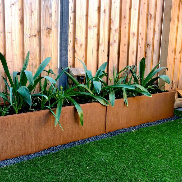 Donica ze stali corten Texas xxl 240 x 50 cm