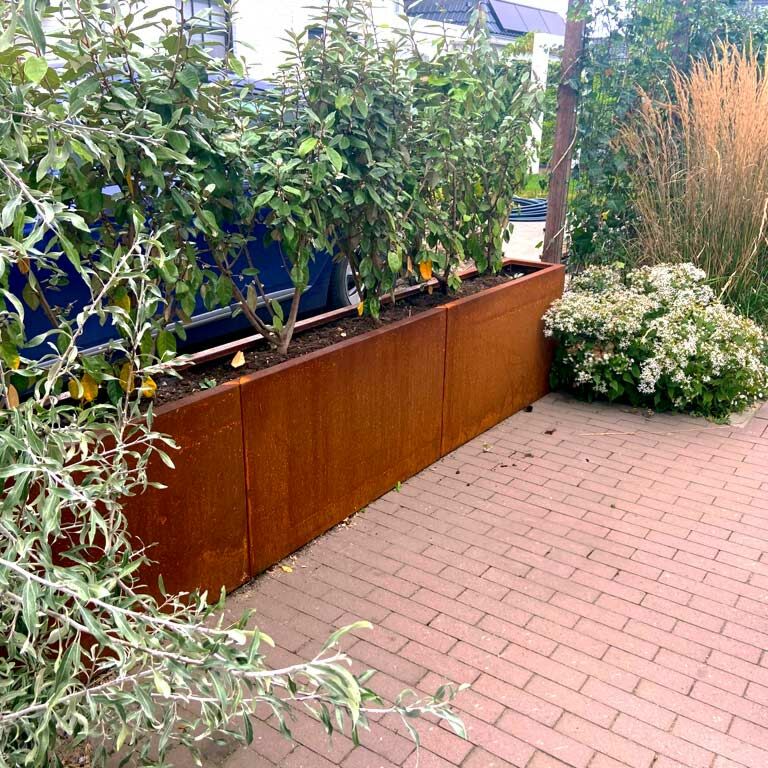 Donica ze stali corten Texas xxl 300 x 30 cm