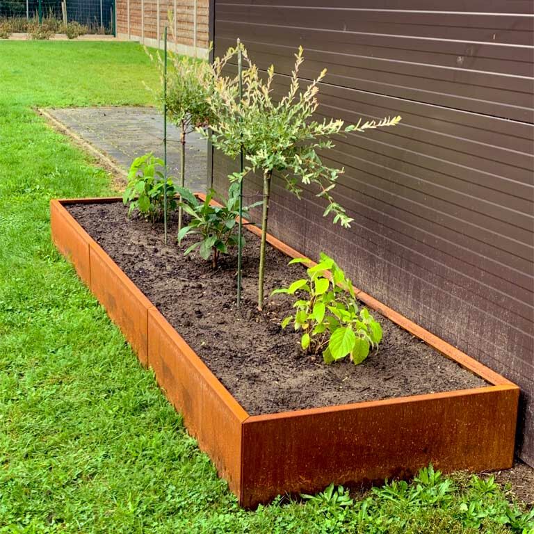 Donica ze stali corten Texas xxl 360 x 80 cm
