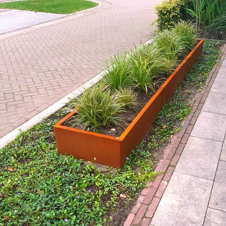 donica ze stali corten Texas xxl 360 x 60 cm