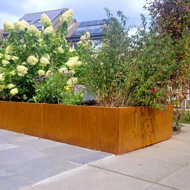 Donica ze stali corten Texas xxl 400 x 120 cm