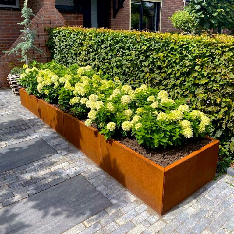Donica ze stali corten Texas xxl 400 x 30 cm