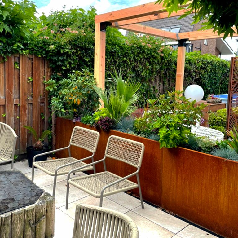 Donica ze stali corten Texas xxl 480 x 30 cm