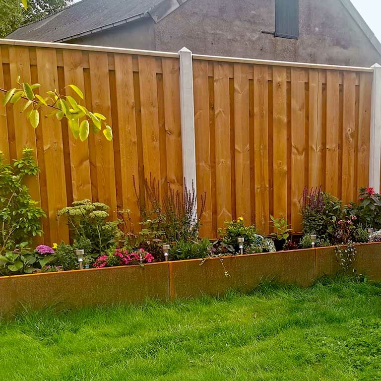 donica ze stali corten Texas xxl 480 x 80 cm