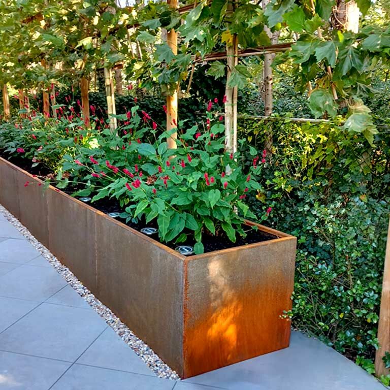 Donica ze stali corten Texas xxl 500 x 30 cm
