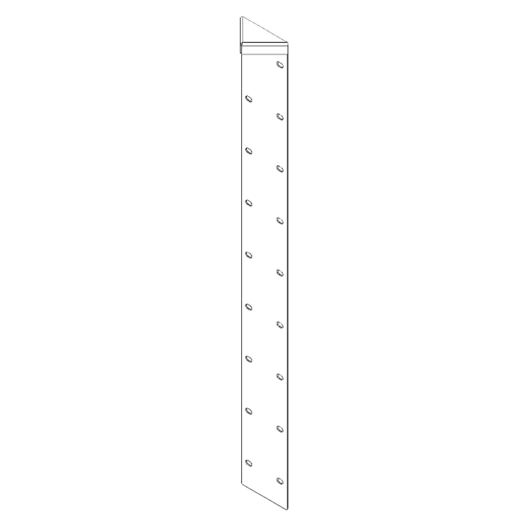Element narożny stal malowana proszkowo 180° 100 cm