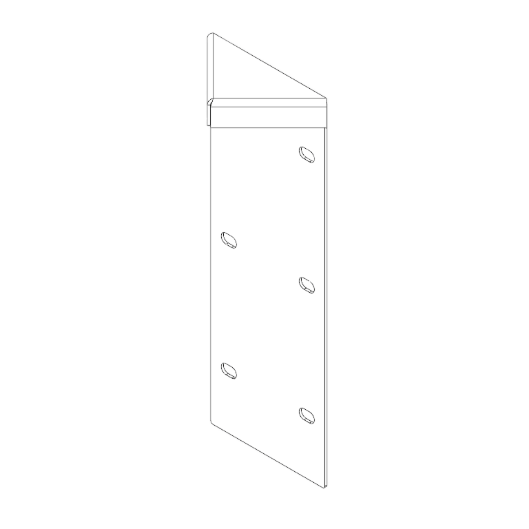 Element narożny stal malowana proszkowo 180° 30 cm