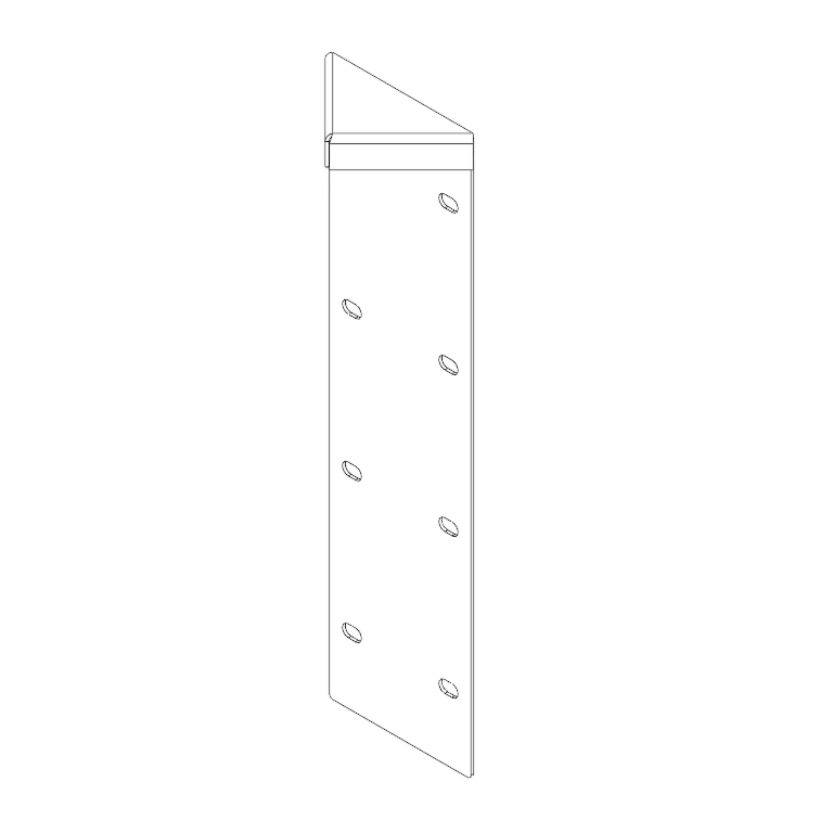 Element narożny stal malowana proszkowo 180° 40 cm