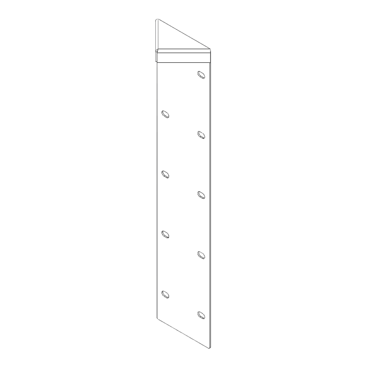 Element narożny stal malowana proszkowo 180° 50 cm