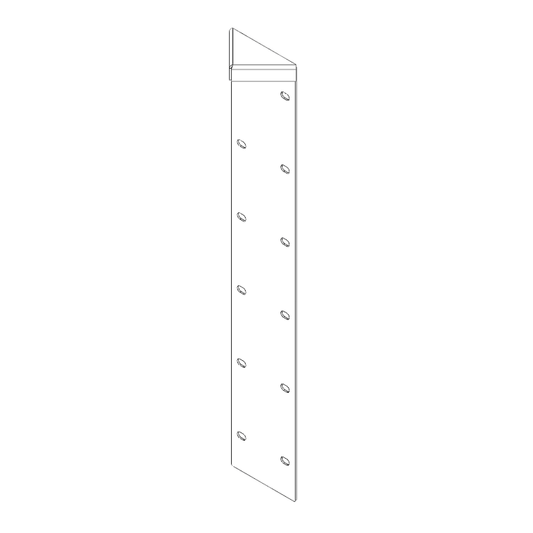 Element narożny stal malowana proszkowo 180° 60 cm