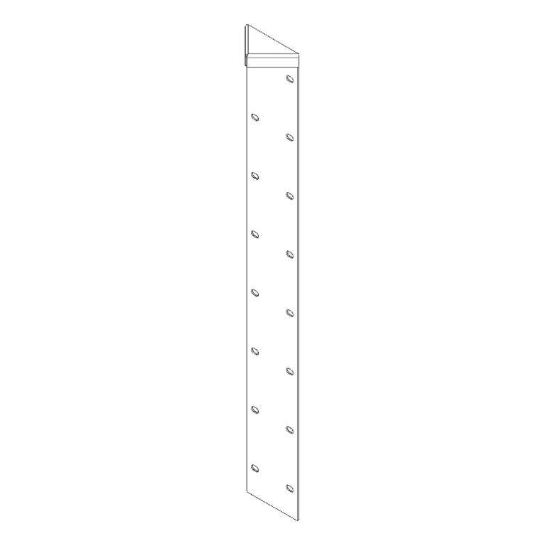 Element narożny stal malowana proszkowo 180° 80 cm