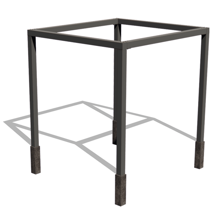 Kwadratowa pergola stalowa malowana proszkowo 274 x 250 cm