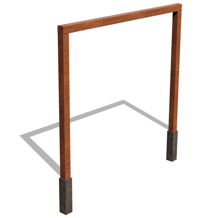 Proste pergola ze stali kortenowskiej 300 cm