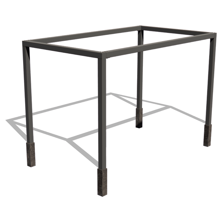 Kwadratowa pergola stalowa malowana proszkowo 424 x 250 cm
